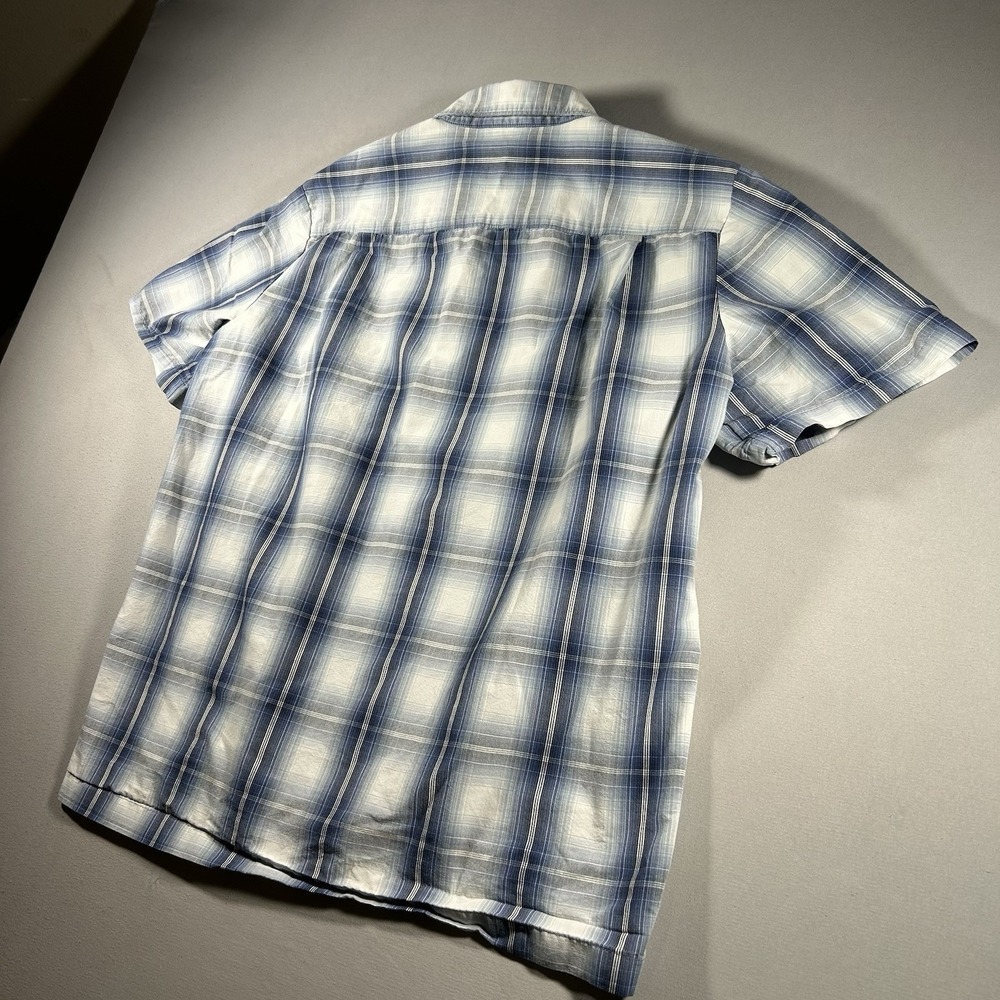 5.11 Tactical Series Men's Medium Blue Plaid Short Sleeve Button Shirt - Picture 6 of 6